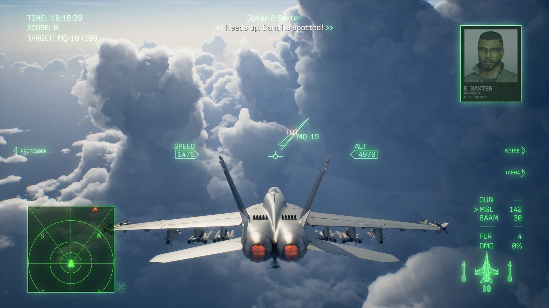 锁定 MQ-19 无人机的空战画面